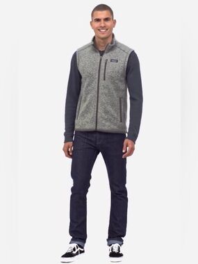 Patagonia Grey Zip-Up Fleece Vest Sz XL